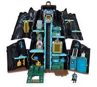 Batman, Batcave Bat-Tech, set di gioco trasformabile gigante con esclusivo personaggio Batman da 10 cm e accessori, giocattoli per bambini dai 4 anni in su