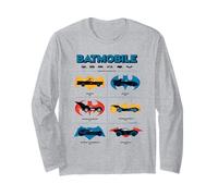 Batman Batmobiles Through The Years Logos Maglia a Manica
