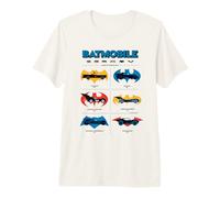 Batman Batmobiles Through The Years Logos Maglietta Premium