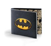 Batman Batsignal-Portafoglio da Uomo, Nero, 12 x 12 cm