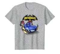 Batman Batwheels Bam And Logo Maglietta, Bambini, Grigio Melange, 4 Anni