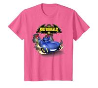 Batman Batwheels Bam And Logo Maglietta, Bambini, Rosa mélange, 10 Anni