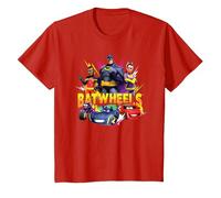 Batman Batwheels Characters Team Maglietta, Bambini, Rosso, 8 Anni