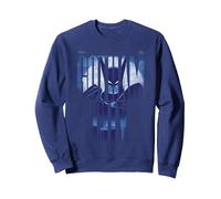 Batman: Caped Crusader Gotham City Felpa, Unisex per Adulti, Navy, XL