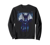 Batman: Caped Crusader Gotham City Felpa, Unisex per Adulti, Nero, S