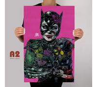 Batman Catwoman 89 Metallo Poster 80s Man Cave Arkham Asylum Joker Gotham