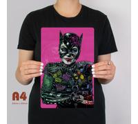 Batman Catwoman 89 Metallo Poster 80s Man Cave Arkham Asylum Joker Gotham
