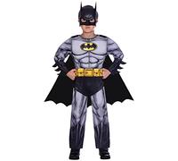 amscan 9906060 - Costume da Batman ufficiale ufficiale Warner Bros. con licenza ufficiale di Batman (8-10 anni), nero e grigio