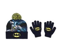 Batman Classic Bat Signal - Set di berretto e guanti per ragazzi, Multicolore, Taglia unica