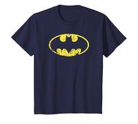 Batman Classic Logo Distressed Maglietta, Bambini, Navy, 12 Anni