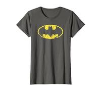 Batman Classic Logo Distressed Maglietta, Donna, Asfalto, 3XL