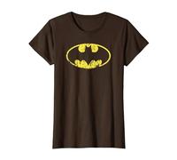 Batman Classic Logo Distressed Maglietta, Donna, Marrone, L
