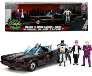 Batman Classic TV Series 1966 Batmobile Deluxe w/ 3 Figures 1:24 Model JADA TOYS