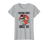 Batman Classic TV Series Fighting Crime Since 66 Maglietta, Donna, Grigio Melange, L