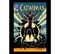Batman Comic Covers (Comic Catwoman) Collector Print (Framed) NUOVO