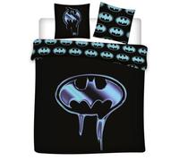 Batman Copripiumino Matrimoniale 240x220 + 2 Federe 65x65 Misto Cotone | Piumino matrimoniale reversibile | Misto cotone asciugatura rapida | Licenza DC Comics | Regalo adulti | Idea regalo