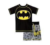 BATMAN Costume da Bagno per Ragazzi a Due Pezzi DC Comics Nero 2-3 Anni
