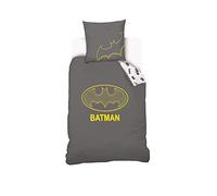 Batman DC Comics - Copripiumino 140 x 200 cm + federa 63 x 63 cm, colore: Grigio