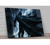 BATMAN DC comics fan art Stampa su tela , quadro pronto da appendendere