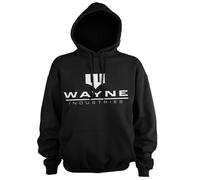 Batman Felpa Con Cappuccio Wayne Industries Logo Ufficiale Nero Blu S-XXL