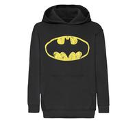 Batman - Felpa con logo effetto vissuto con cappuccio - Donna (NS4224)