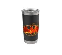 Batman Flames Logo Bicchiere termico in acciaio inox doppia parete