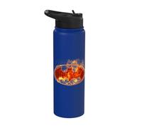 Batman Flames Logo Stainless Steel Insulated Water Bottle