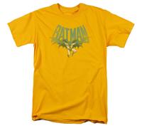 Batman Flying Bat DC Comics T-Shirt Da Uomo Giallo 100% Cotone Manica Corta