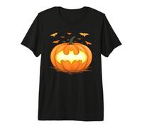 Batman Halloween Jack-o-Lantern Pumpkin Logo Maglietta Premium