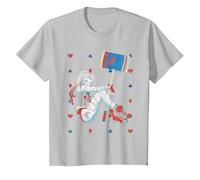 Batman Harley Quinn Playing Card Suit Camiseta Maglietta, Bambini, Argento, 4 Anni
