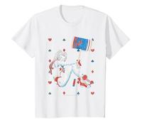 Batman Harley Quinn Playing Card Suit Camiseta Maglietta, Bambini, Bianco, 3 Anni