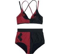 Batman Harley Quinn Stars And Diamonds Donna Set Bikini Rosso/Nero S 85% Poliestere, 15% elasthane