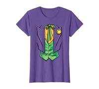 Batman Joker Costume Maglietta, Donna, Viola mélange, 3XL