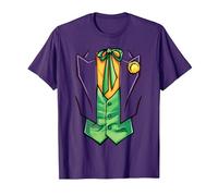 Batman Joker Costume Maglietta, Uomo, Viola, L