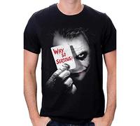 Batman Joker Why So Serious T-Shirt, Nero, L Uomo