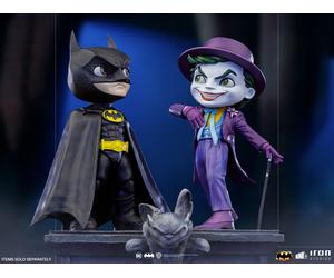 BATMAN Keaton & JOKER Nicholson Tim Burton 1989 Mini Co. Iron Studios Sideshow