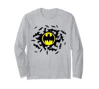 Batman Logo And Bat Swarm Maglia a Manica