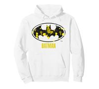 Batman Logo Giallo Silhouette Edition Comic Felpa con Cappuccio