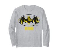 Batman Logo Giallo Silhouette Edition Comic Maglia a Manica