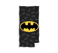 Batman Logo Spiaggia Asciugamano 140x70cm 100% Cotone Vellutato Nero Giallo