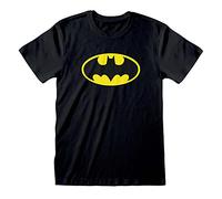 Batman 'Yellow Logo' (Nero) T-Shirt - NUOVO E UFFICIALE