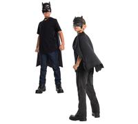 Batman Mantella & Maschera Set Supereroe Libro Day Bambini Costume Kit Accessori