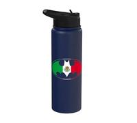 Batman Mexican Flag Shield Stainless Steel Insulated Water Bottle