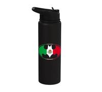 Batman Mexican Flag Shield Stainless Steel Insulated Water Bottle
