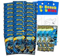 Batman, mini bomboniera per bambini, confezione da 24 mini Batman Grab n Go Play Pack con pagine da colorare, adesivi e altro ancora (forniture per feste di compleanno Batman)