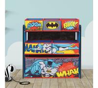 Batman mobiletto Organizer in legno (62 x 30 x 60 cm) con 6 cestini in tessuto