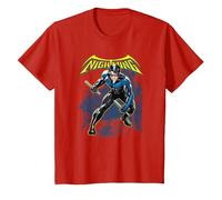 Batman Nightwing Maglietta, Bambini, Rosso, 4 Anni
