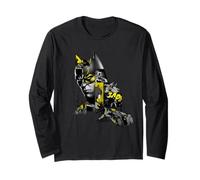 Batman Panel Portrait And Batmobile Maglia a Manica