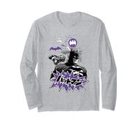 Batman Purple Kanji Skyline Maglia a Manica