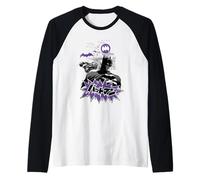 Batman Purple Kanji Skyline Maglia con Maniche Raglan